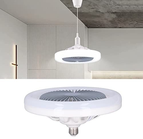 Ventilatore da soffitto con Illuminazione LED max 30W Ventilatore da soffitto Lampada piccola E27 Lampada LED regolabile silenziosa per soggiorno, camera da letto, corridoio, sala da pranzo, ufficio