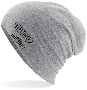 huuraa Wintermütze Friesin mit Herz Geschenk Mütze Heather Grey Friesin Accessoire