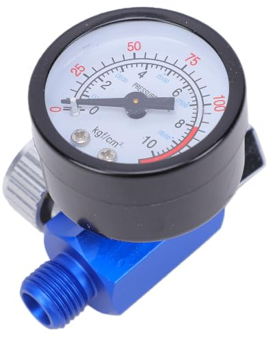 Regulador de Presión de Aire 1/4 con Manómetro 0-10 Bar (0-150 PSI) para Pistola de Pulverización Aerógrafo y Herramientas Neumáticas