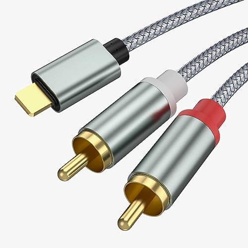 Froggen Cavo RCA per iPhone, cavo rca iPhone, Compatibile con iPhone per Auto Home Theater Altoparlante Amplificatore di Potenza ecc