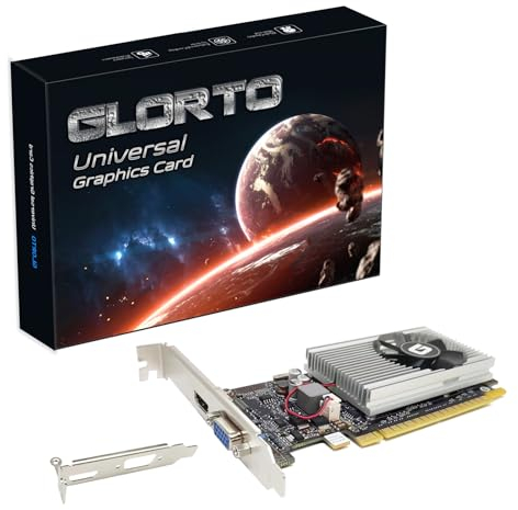 Glorto GeForce GT 210 1024 MB DDR3 Low Profile Graphics Card, PCI Express 1.0 x16, Entry Level GPU for PC, SFF and HTPC (HDMI/VGA)