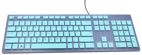 Tastaturfolie kompatibel für Dell KM636 KB216 Tastatur, Dell Optiplex 5250 3050 3240 5460 7450 7050, Dell Inspiron AIO 3475 3670 3477, Dell Inspiron 27 7000 7700 7790 All-in-One Tastatur - Mint