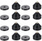 Rouufgeg 8 Set Speaker Stand Feet Foot Pad Aluminium Alloy Metal Spikes Cone Floor Foot Nail Black