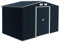 Outsunny Abri de Jardin en métal 5,4 m² cabane de Jardin 277 x 195 x 192 cm cabanon Rangement Outils avec Fondation, Porte coulissante verrouillables et 4 aérations - Gris foncé