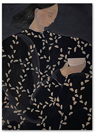 EFEMIR Sofia Lind Poster Gestreiftes Mädchen Abstrakte Kurve Wandkunst Sofia Lind Leinwand Gemälde Und Drucke Home Wohnzimmer Dekor Bild 50x70cmx1 Kein Rahmen