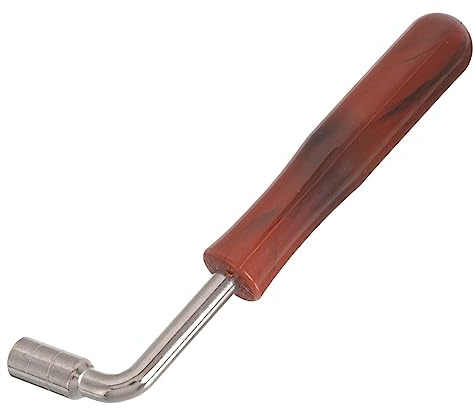 Hackbrettschlüssel für Dulcimer, 16x4x1,2cm, Braun, Präzises | Metall und Holz, Glatte Fein Polierte Oberfläche, für Auftrittsvorbereitung und Musikunterricht