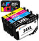 Hookink 4er-Pack 34XL 34 XL Druckerpatronen Multipack Kompatibel für Epson 34XL Multipack Patronen für Workforce Pro WF-3720DWF WF-3725DWF WF-3720 WF-3725 WF3720 WF3725