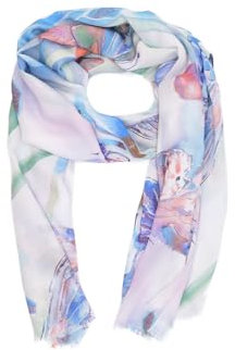 QUEEN HELENA SC024-3 SC024-3 Leichter Schal aus weichem buntem Schal für Damen (SC024-5 Hellblau)