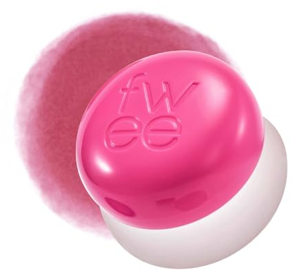 fwee Blurry Pudding Pot | Airbrushed Blush & Lip, Buildable Pigment, Long-lasting, Lightweight, Easy to Blend, Natural Soft Matte Finish - Cherry (Vibrant Pink) | 0.17 oz