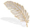 GamTelightpe Broche Plumes Doré Zircons avec Perle Brillant Épingle pour Vêtements et Écharpes et Sacs Cadeaux pour Femmes et Hommes