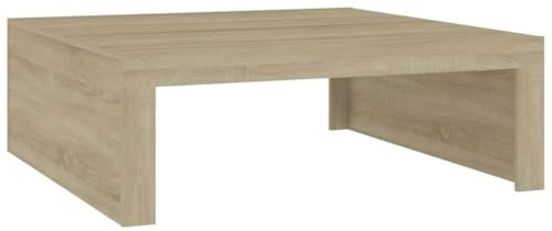 vidaXL Coffee Table - Engineered Wood, Sonoma Oak Finish, Square Indoor Accent Table for Living Room, Lounge