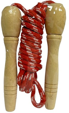 Springseil mit Holzgriff Springseil 245 cm mit Holzgriffen Springseil Fitness Gewichtsverlust Boxen Erwachsene Jungen Kinder Springseil für Mädchen Damen Herren Sport Crossfit