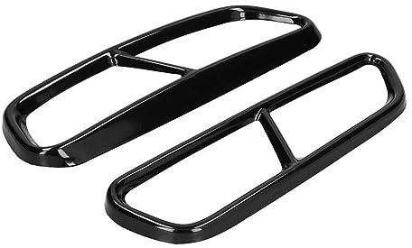 TRASH BIN Für Audi A6 C7 2016 2017 2018 Auto Quad Auspuffblende Edelstahl Glänzend Schwarz Ersatz Auspuffschutz Auspuff Endrohr Abdeckung