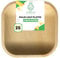 U'reca Organics Eco-Friendly Areca Palm Leaf Square Plates | 5 - Pack of 25 | Perfect for Snacks, Fruit Bowls & Dessert Bites | Compostable, Heavy-Duty, Leakproof