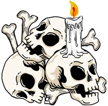 Totenkopf Aufkleber,Schädel Sticker für Auto,Auto Aufkleber, Wasserdicht, UV-beständig,Motorrad, Laptop,Wetterfest Horror Halloween Dekor Sticker(14cm x 14cm)
