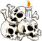 Totenkopf Aufkleber,Schädel Sticker für Auto,Auto Aufkleber, Wasserdicht, UV-beständig,Motorrad, Laptop,Wetterfest Horror Halloween Dekor Sticker(14cm x 14cm)