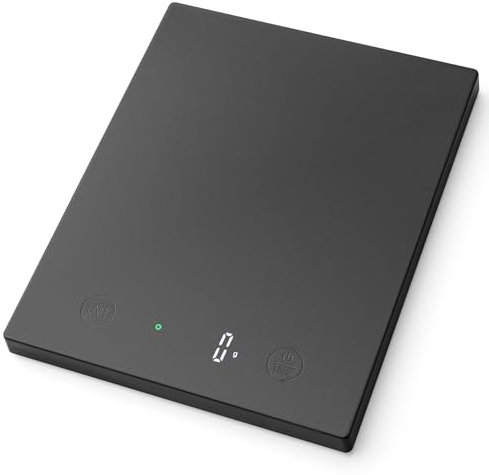Homebuds 10kg Küchenwaage Digital in Hohe Präzision 1g, Unsere eigene Waage Küchenwaage Professionelle Fabrik SINCE 2001, Feinwaage zum Kochen und Backen, LED, 3*AAA Enthalten, Schwarz