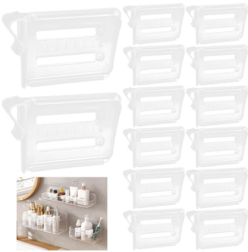 HVIHWI 20 PCS Refrigerator Dividers, Plastic Fridge Organisers with Clip, Adjustable Fridge Dividers Shelf Separators for Kitchen, Freezer, Drawer and Home Storage