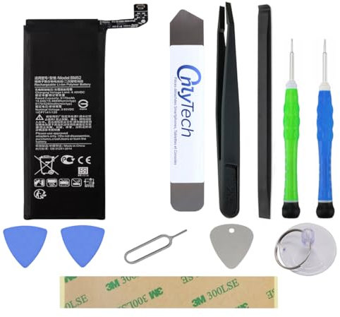 OnlyTech - Batterie Premium de Remplacement pour Le Xiaomi Mi Note 10 / Note 10 Lite - 5260mAh - Qualité identique au modèle BM52 avec kit de réparation 10 Outils