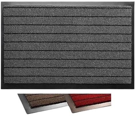 SERDECO DECORACION Felpudo Entrada Casa | Alaska Antideslizante. Ideal para Interior y Exterior | (Gris, 60 x 90 cm)