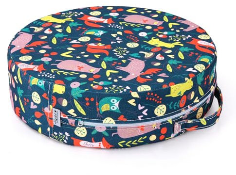 Coussin Réhausseur Chaise Enfant Siège Antidérapant Lavable Mousse Mémoire pour Bébé Garçon Fille Infantile Repas (Bleu Marine)