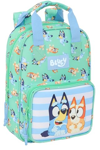 safta Blue Sisters Kinderrucksack, anpassbar mit Griffen, recycelbarer Stoff, ideal für Kinder verschiedener Altersgruppen, bequem und vielseitig, Qualität und Widerstandsfähigkeit, 20 x 8 x 28 cm