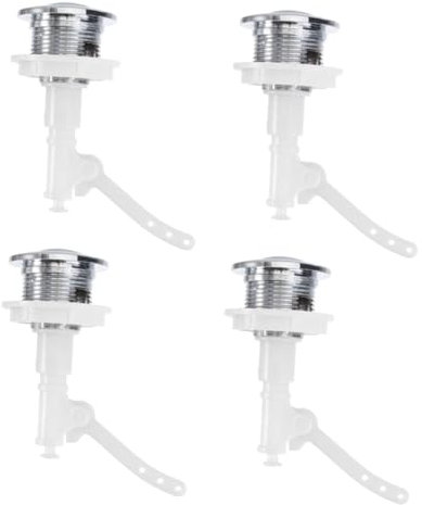 TEHAUX 4pcs Replacement Push Button Toilet Cistern Parts Easy Install Flush Button for Toilet Tank