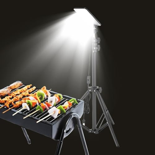 Lanterne Da Campeggio Telescopiche - Luci Lavoro a LED con Treppiede,Lampada Lavoro ad Alta Luminosità per Notturna Manutenzione Trekking Barbecue Spiaggia