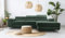 AXLIVING Cord Couch L Form – Arborio R 280 cm Ecksofa in Dunkelgrün