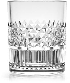 H&H Set 6 Bicchieri Acqua Beverly in Vetro Lavorato 31 cl – Eleganti e Resistenti – Lavabili in Lavastoviglie – Design Raffinato per Uso Quotidiano o Occasioni Speciali