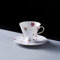 tiliuoe Tasse à café classique en céramique nordique florale 180 ml pour thé de l'après-midi thé noir ensemble haut de gamme doré tasse à café de bureau tasse à eau
