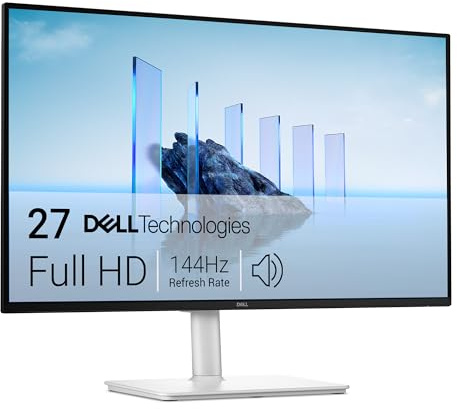 Dell 27 Plus Monitor - S2725HSM, Full HD (1920x1080), 144Hz, IPS, 1ms MPRT, AMD FreeSync, 99% sRGB, Höhenverstellbar, Eingebaute Lautsprecher, 2 HDMI, 3 Jahre Garantie, Weiß