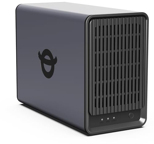 Yxk Zero1 2-Bay Desktop NAS, Quad-Core CPU, User-Friendly Home NAS Storage, Secure File Management & Remote Access, 2.5GbE Port, HDMI for Home Office, Network Attached Storage (Diskless)