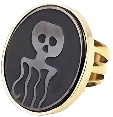 Ernst Stavro Blofeld Spectre Black Octopus Ring Band Edelstahl J.Bond Bösewicht inspiriert von Russland mit Liebesrequisite