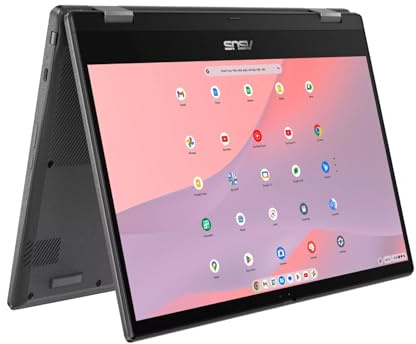 ASUS Chromebook CM14 Flip CL1402FM2A 2-in-1 Chromebook | MediaTek Kompanio 520 | 8GB RAM | 128GB eMMC | 14 Full HD Touchscreen | ChromeOS | Stylus Pen Included | Convertible Student Laptop