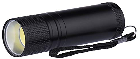 Emos e3221, LED de plástico Linterna 3 W COB LED, para 3 x AAA negro, Aluminio, Black, 2, 6 x 8, 6 cm