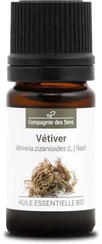 VETIVER (Vetiveria Zizanioides) BIO - 5ml - Premium-Qualität Ätherisches Öl - 100% Rein, Natürlich, Chemotypisiert & Vollspektrum