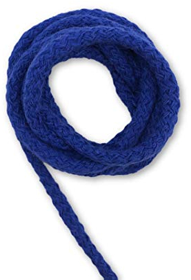 5m Baumwollkordel 5mm, Kordel, Schnur, Turnbeutel, 21 Farben (Blau)
