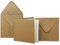 50x Kraftpapier-Karten Set quadratisch 13,5 x 13,5 cm mit Brief-Umschlägen & Einlege-Blätter - Recycling Vintage Karten-Set - für Einladungen