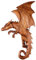 Windalf Wikinger Holz Drachen Wanddeko DRACO 33 cm Drache Links schauend Nordische Wandskulptur Handarbeit