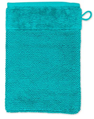 möve Bamboo Luxe Waschhandschuh 15 x 20 cm aus 60% Baumwolle / 40% Viskose aus Bambus-Zellstoff, ocean