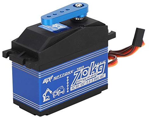 Tbest RC Servo, Servo de Direction en Métal Etanche à Couple Elevé avec Bras pour 1/5 SPTZOHV180W 70KG RC Jouet Voiture(Noir)