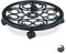 Relaxdays Support roulant plantes rond,en métal, plateau roulant pots à fleurs, aspect antique, vert