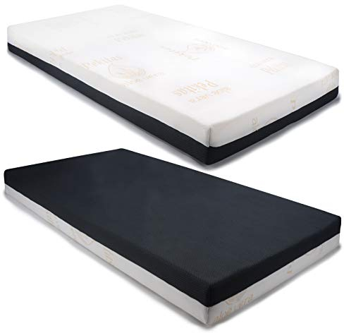 PEKITAS Matelas pour Lit de Bebe Double Face 60 x 120 cm Épaisseur 10 cm Housse Lavable Intérieur Mousse De Dureté 20 Spécial pour Bébés Enfants Fabriqué en Espagne