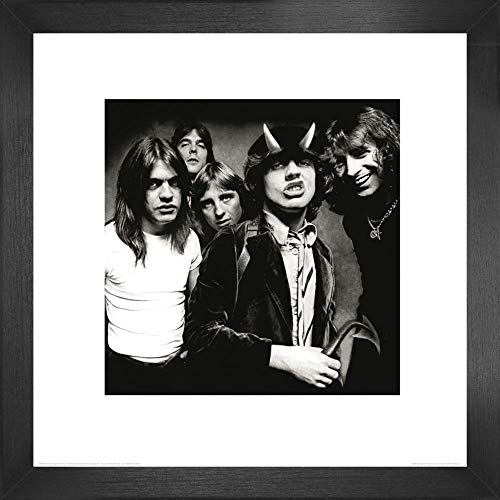 1art1 AC/DC Poster Kunstdruck Bild und MDF-Rahmen - Highway to Hell I (40 x 40cm)
