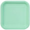 Unique- Piatti Ecologici Quadrati di Carta-18 cm-Colore Verde Menta-Confezione da 16, Mint Green, 99274EU