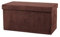Large Ottoman Foldaway Storage Blanket Toy Box Bench Corduroy Pouffe Footstool Ottoman (Brown, 76cm x 38cm)