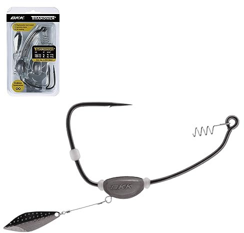 BKK Offsethaken für Softbaits zum Spinnfischen Titan Diver+ Hooks, Größe:14/0