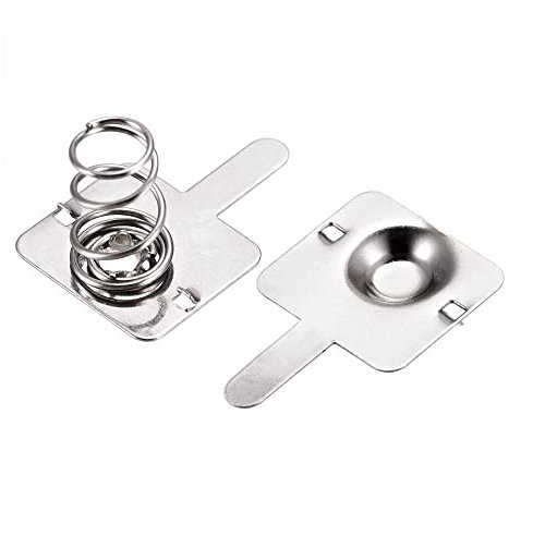 sourcing map Battery Spring Plate AA Battery Spring Contact Nickel Plate 13mmx11.5mm 10 Set