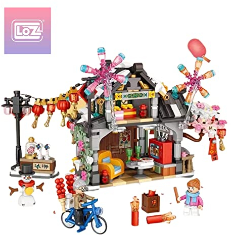 LOZ 1240 Building Block House Model Series Spring Festival Hut Creative Educational Toy Construction Toy